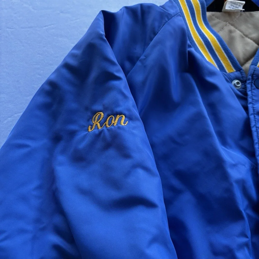 Vintage 1985 Dunbrooke Pla-Jac International‎ Friendship Baseball Tour Jacket Lg